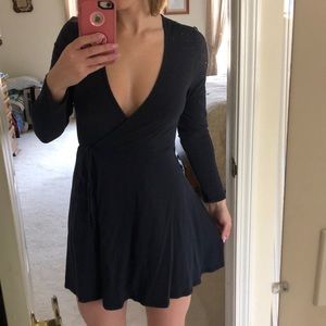 Navy Wrap Dress